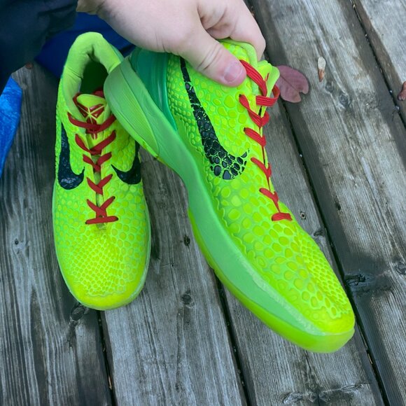 2020 Nike Kobe 6 Grinch Size 11 Green Apple Mens Shoes Bryant - Picture 6 of 16